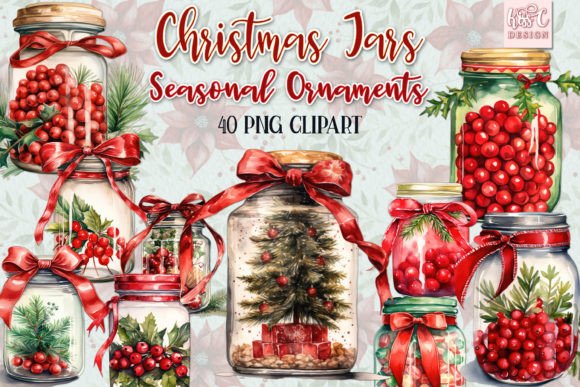 Download Christmas Jars Seasonal Decoration - Seasonal Collection