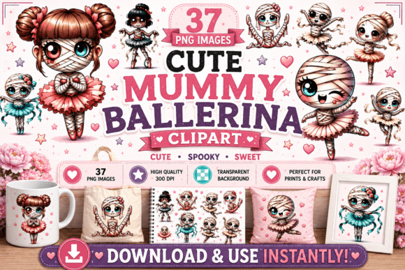 Download 30 Whimsical Mummy Ballerina Clipart - Mummy Collection